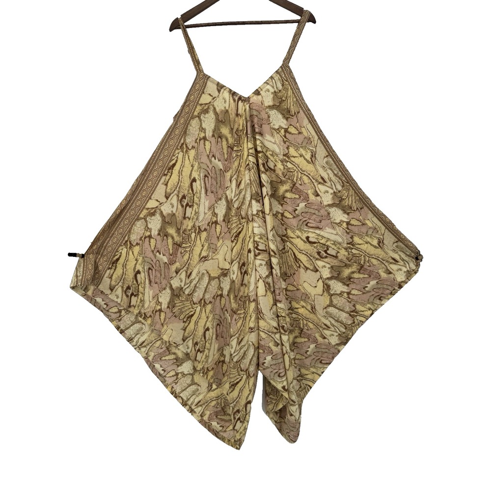 Boho Handkerchief Hem Halter Top Scarf Flowy Festival jumpsuit dress‎ free size